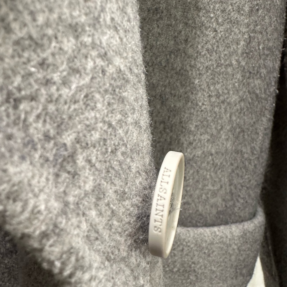 All Saints Grey Wool Belted Coat – US 4 - Picture 8 of 12